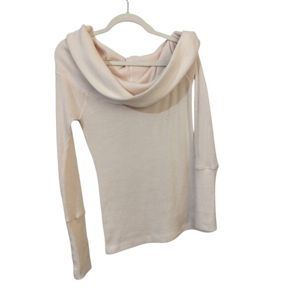 4124)We the Free Shell Pink Snowbunny Long Sleeve Top Medium - Picture 2 of 10